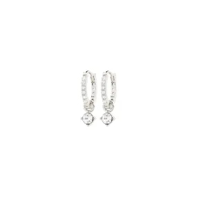 JOA crystal hoop earrings silver-plated