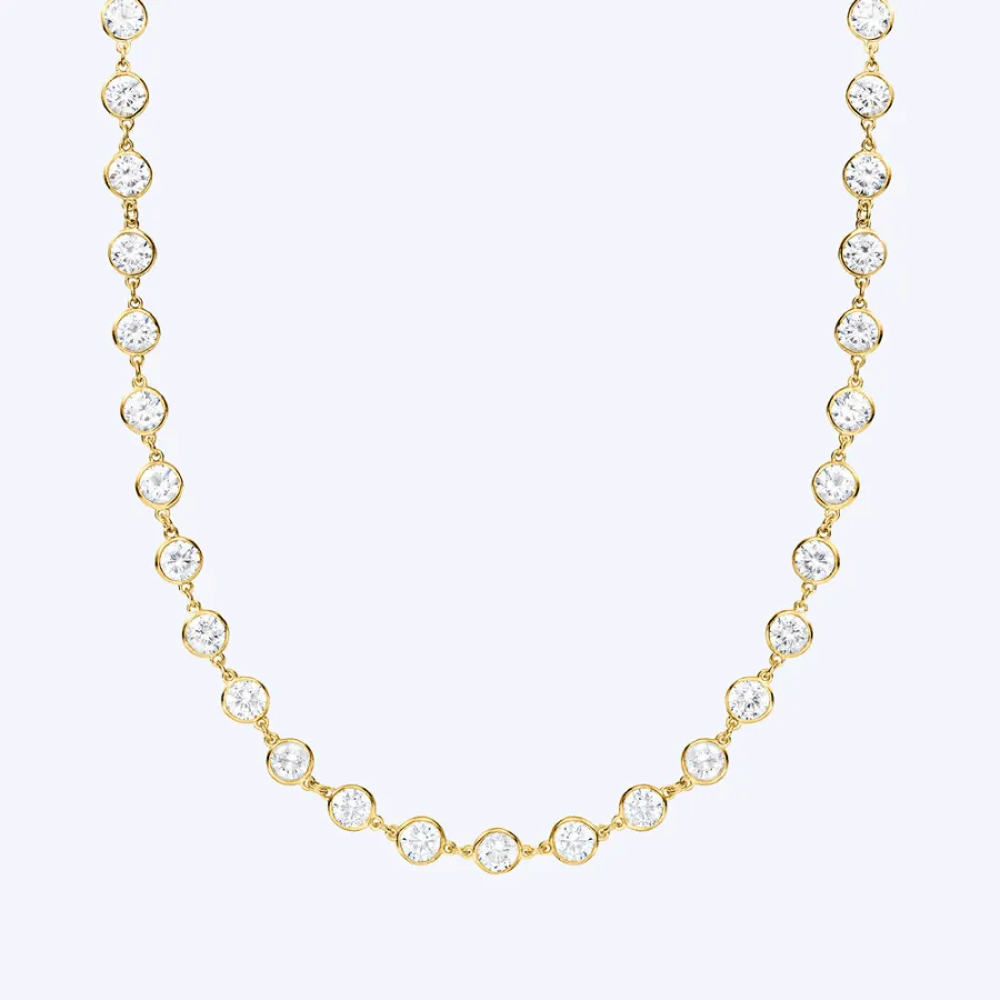Karen Bezel Station Tennis Necklace