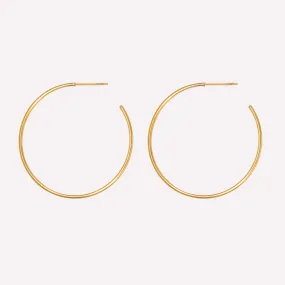 LARGE HOOP EARRINGS IN GOLD