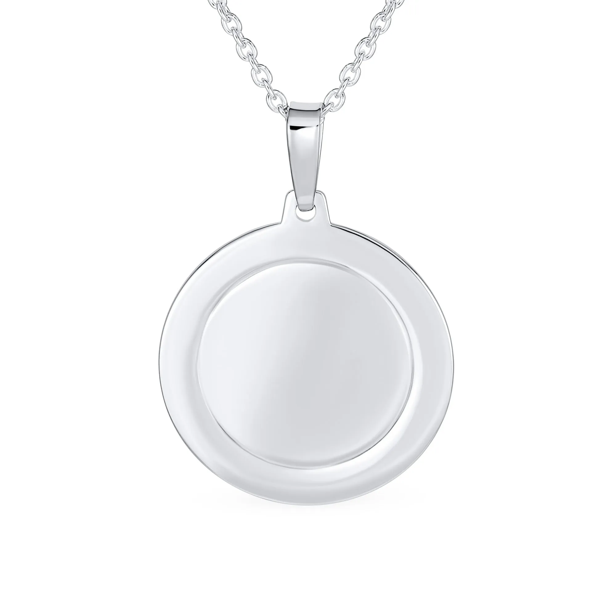 Large Patron of Missions Saint Theresa Pendant Necklace in Sterling Silver