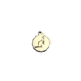 Laser Engraved Ferret Disc Charm