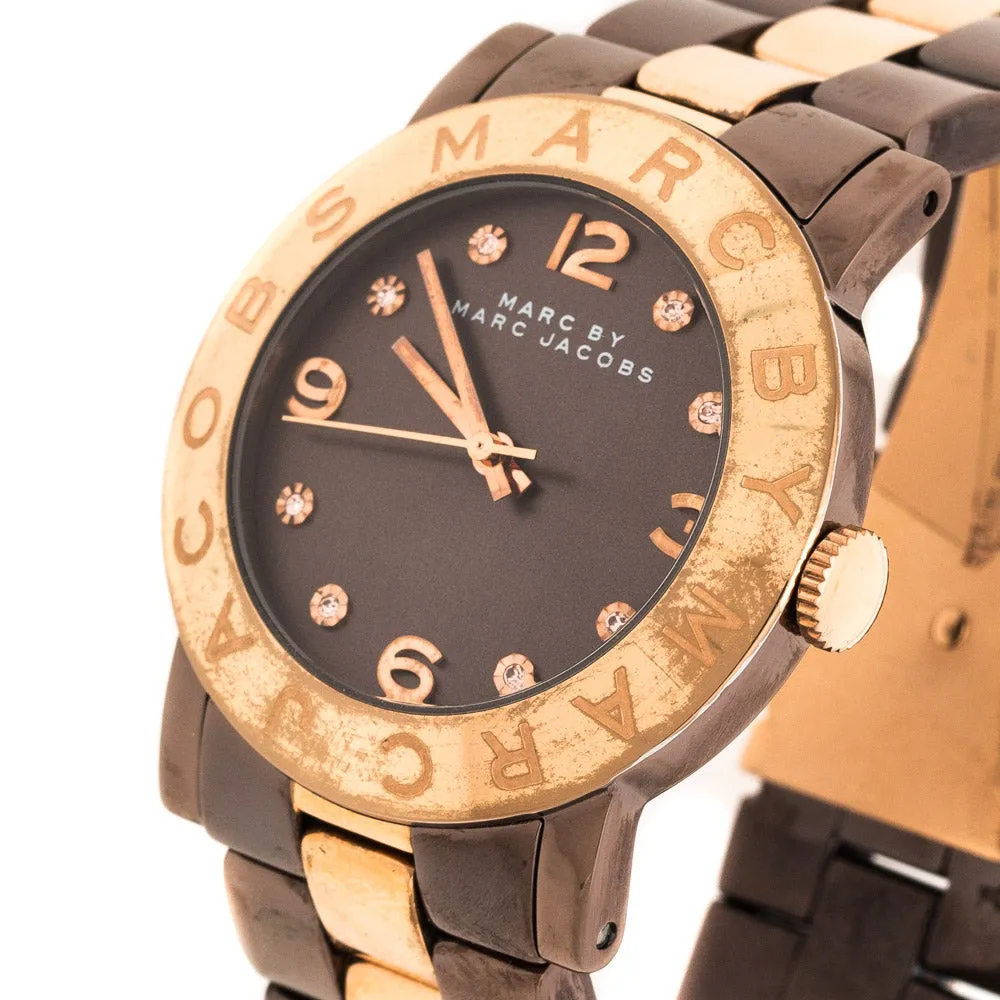 Marc By Marc Jacobs Classic Grey Women's Rose Gold Two Toned Watch MBM3195