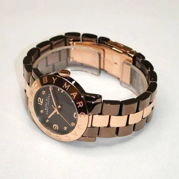 Marc By Marc Jacobs Classic Grey Women's Rose Gold Two Toned Watch MBM3195