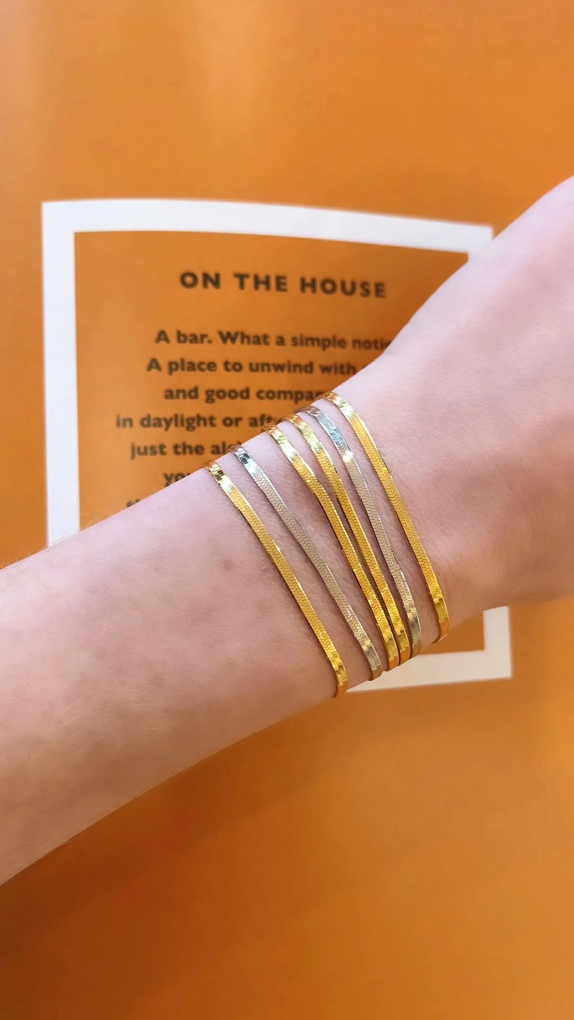 Micro Cleo Herringbone Bracelet