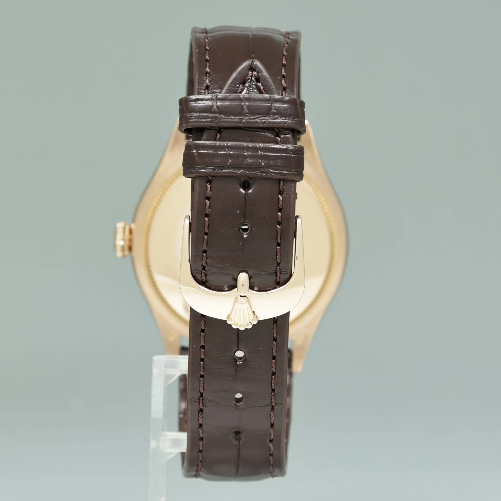 MINT PAPERS Rolex Cellini White Dial Rose Gold 39mm Leather 50505 Watch Box