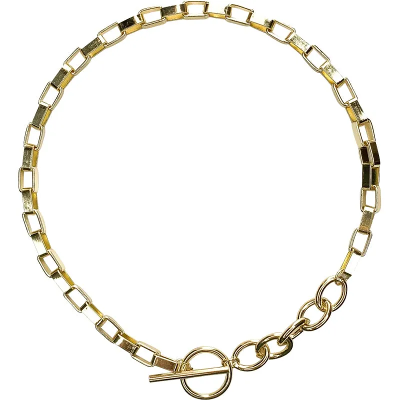 Mixed Linked Circle Necklaces