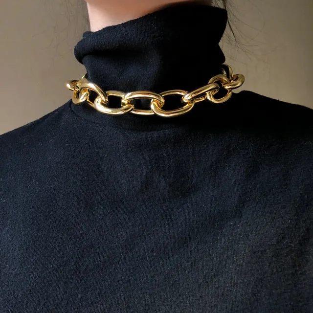 Mixed Linked Circle Necklaces