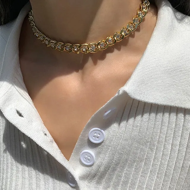 Mixed Linked Circle Necklaces