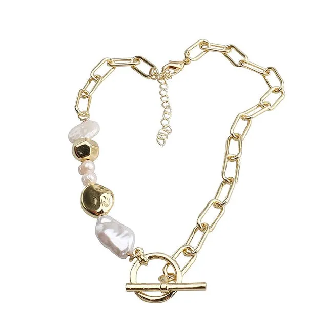 Mixed Linked Circle Necklaces