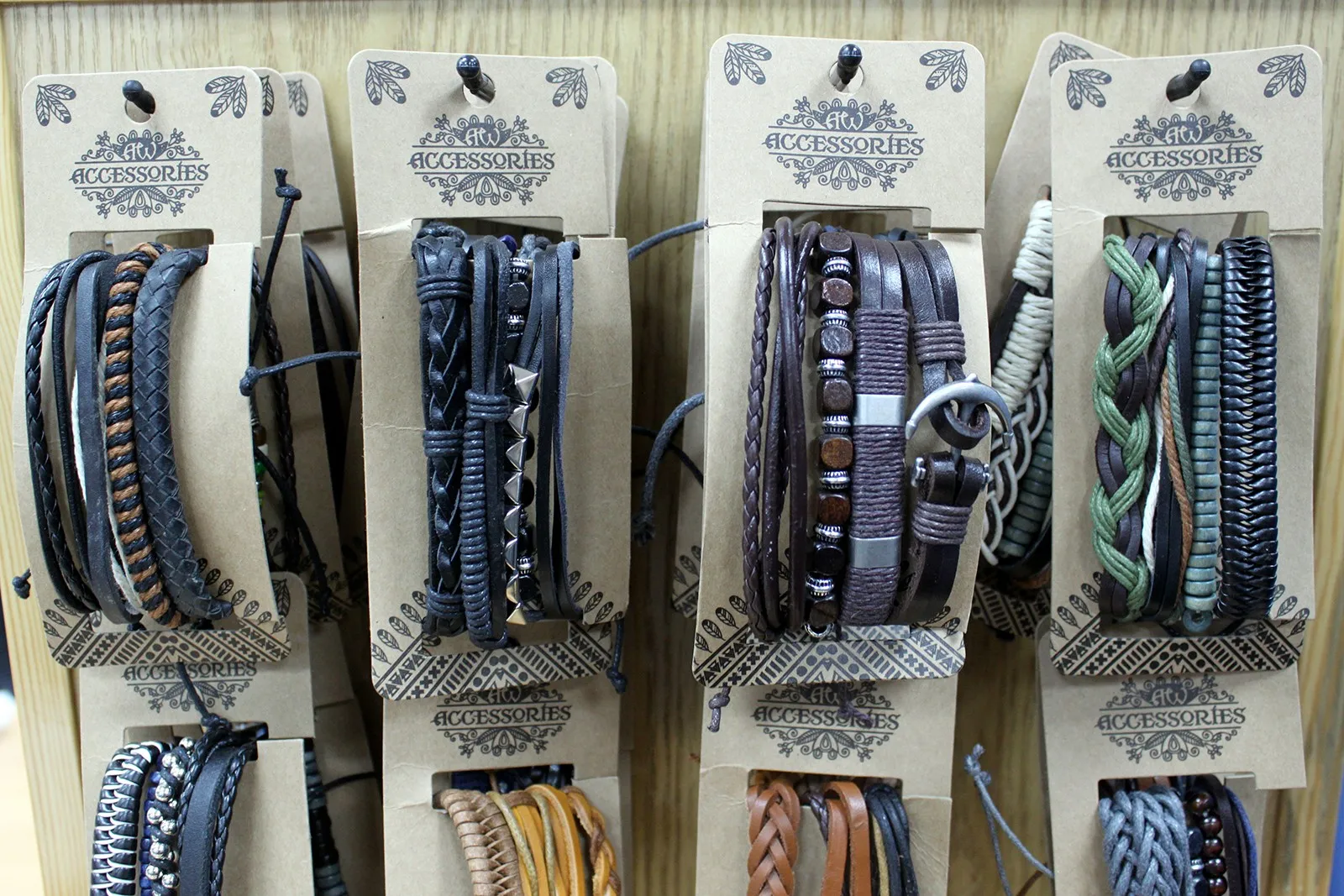 Moody & Blue Men's Bracelet Sets - Stylish Leather & Metal Charm Designs