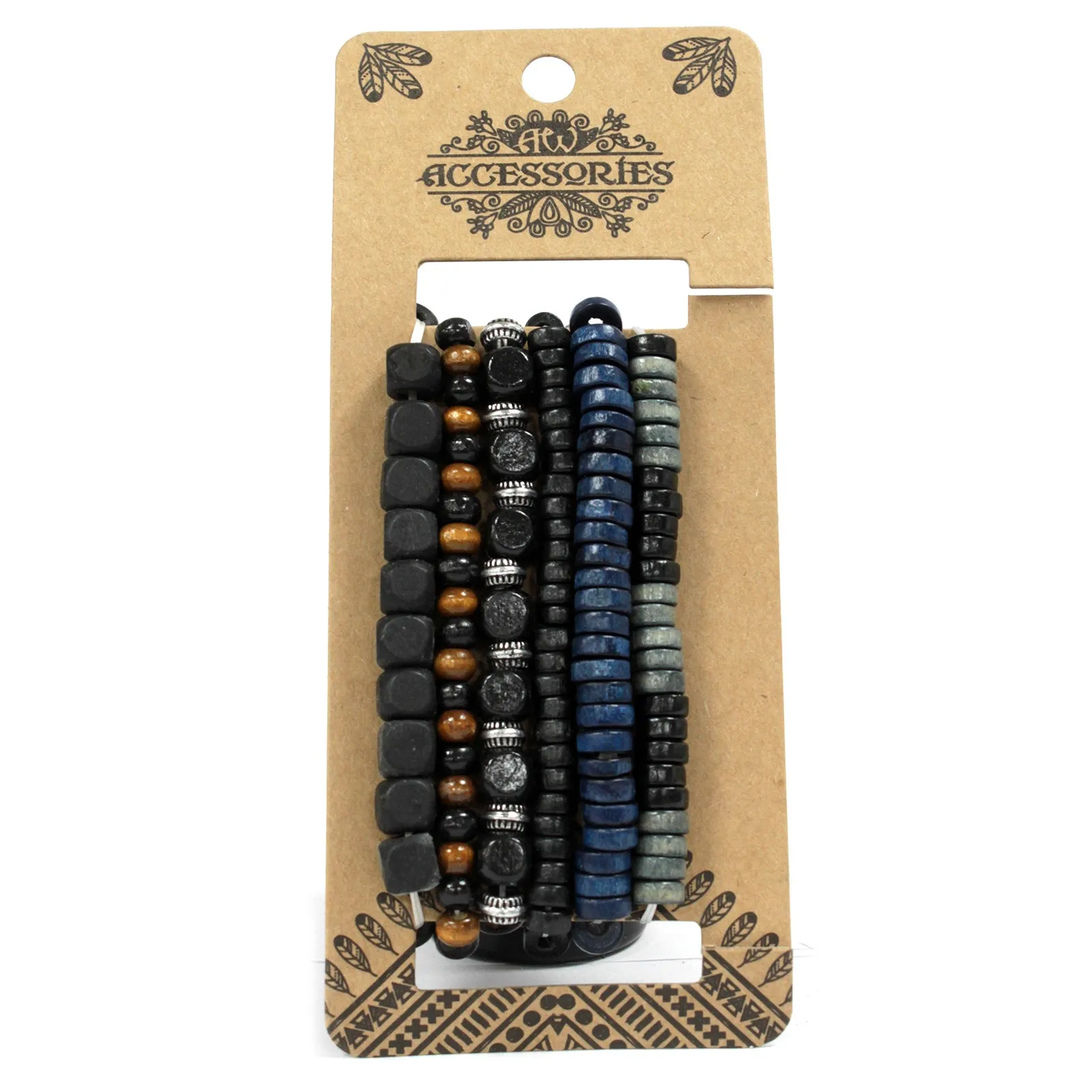 Moody & Blue Men's Bracelet Sets - Stylish Leather & Metal Charm Designs