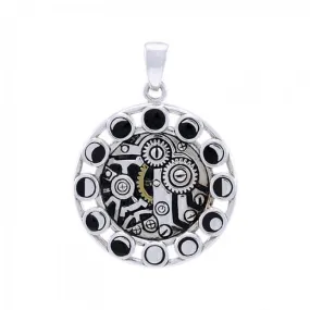 Moonphase Steampunk Sterling Silver and Gold Accent MPD3903