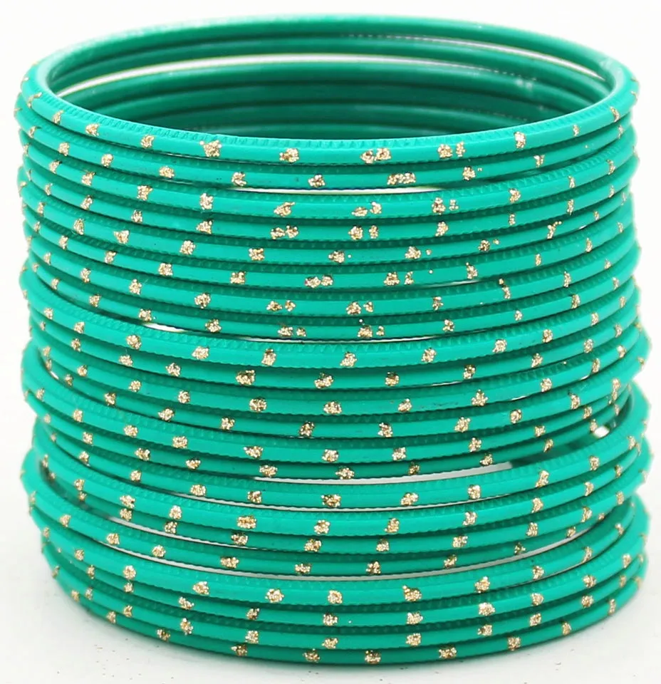 Multi color bangle set ( 12 bangles )      Size: 2.6 small, 2.8 medium, 2.10 large ( please check size from the chart )