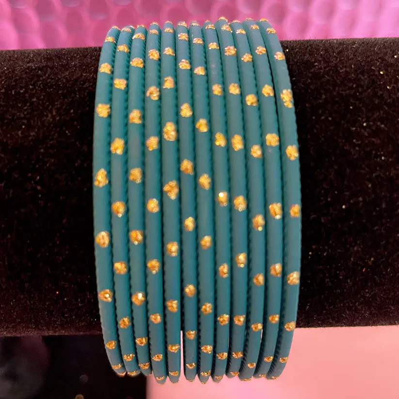 Multi color bangle set ( 12 bangles )      Size: 2.6 small, 2.8 medium, 2.10 large ( please check size from the chart )