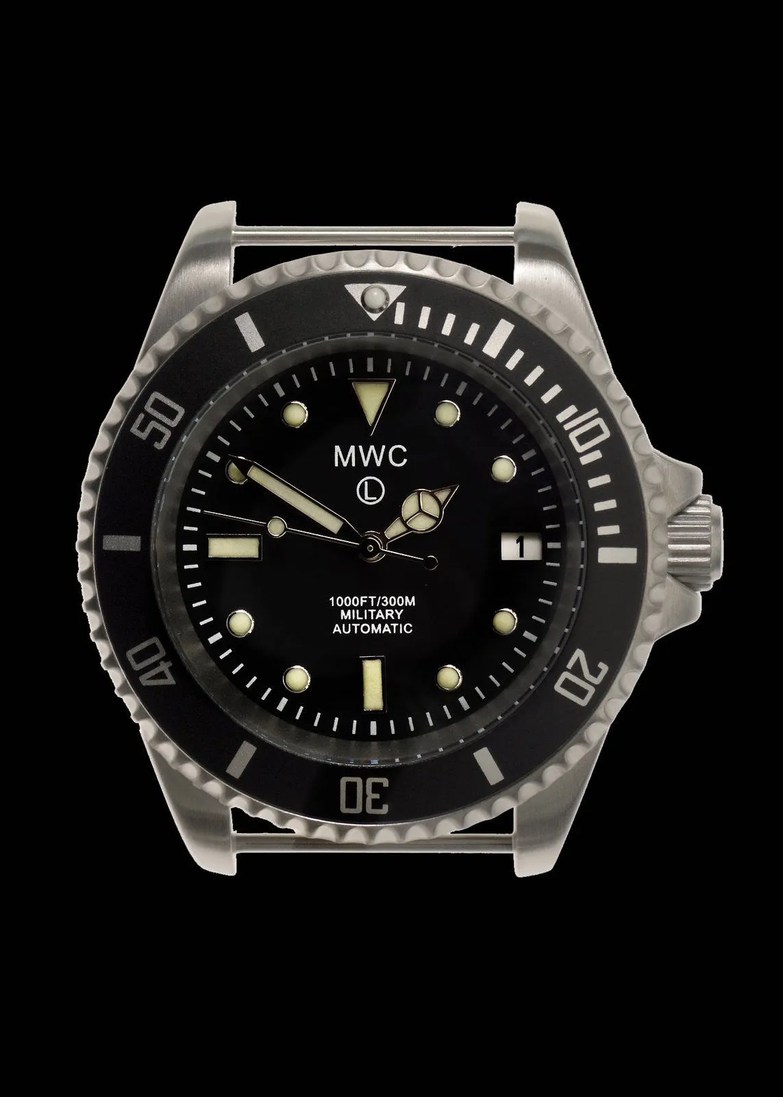 MWC 24 Jewel 300m Automatic Military Divers Watch with Sapphire Crystal and Ceramic Bezel on a NATO Webbing Strap