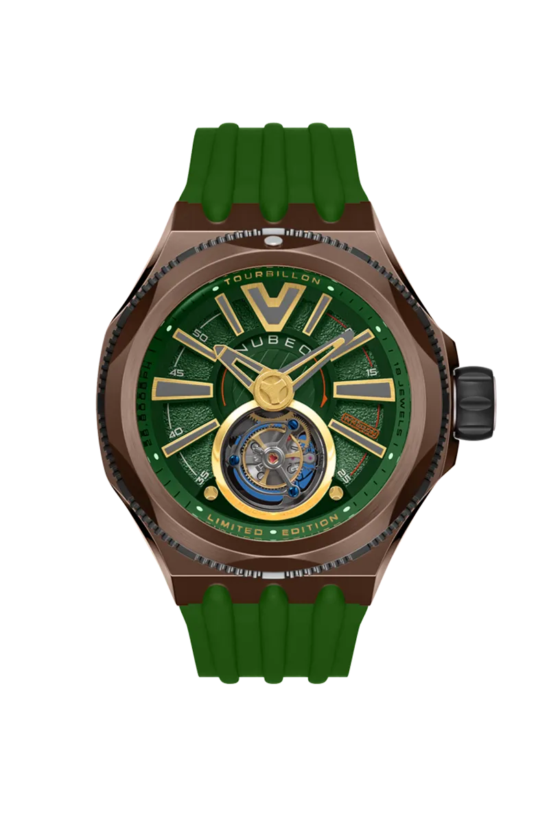 Nubeo Messenger Tourbillon Limited Edition Dark Sea Green Men's Watch NB-6075-0B