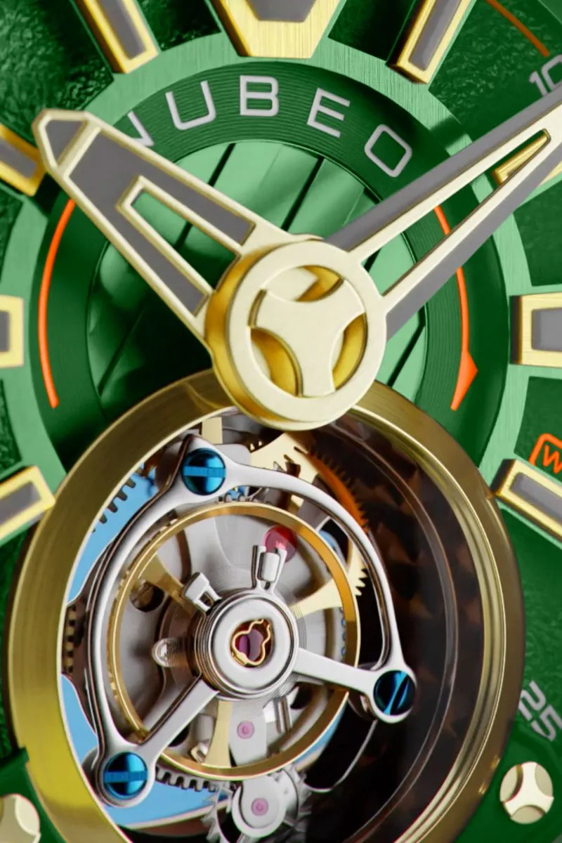 Nubeo Messenger Tourbillon Limited Edition Dark Sea Green Men's Watch NB-6075-0B