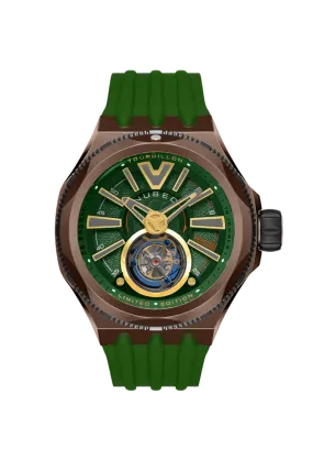 Nubeo Messenger Tourbillon Limited Edition Dark Sea Green Men's Watch NB-6075-0B