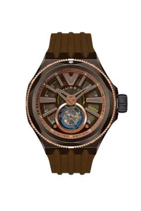 Nubeo Messenger Tourbillon Limited Edition Deep Brown Men's Watch NB-6075-0A