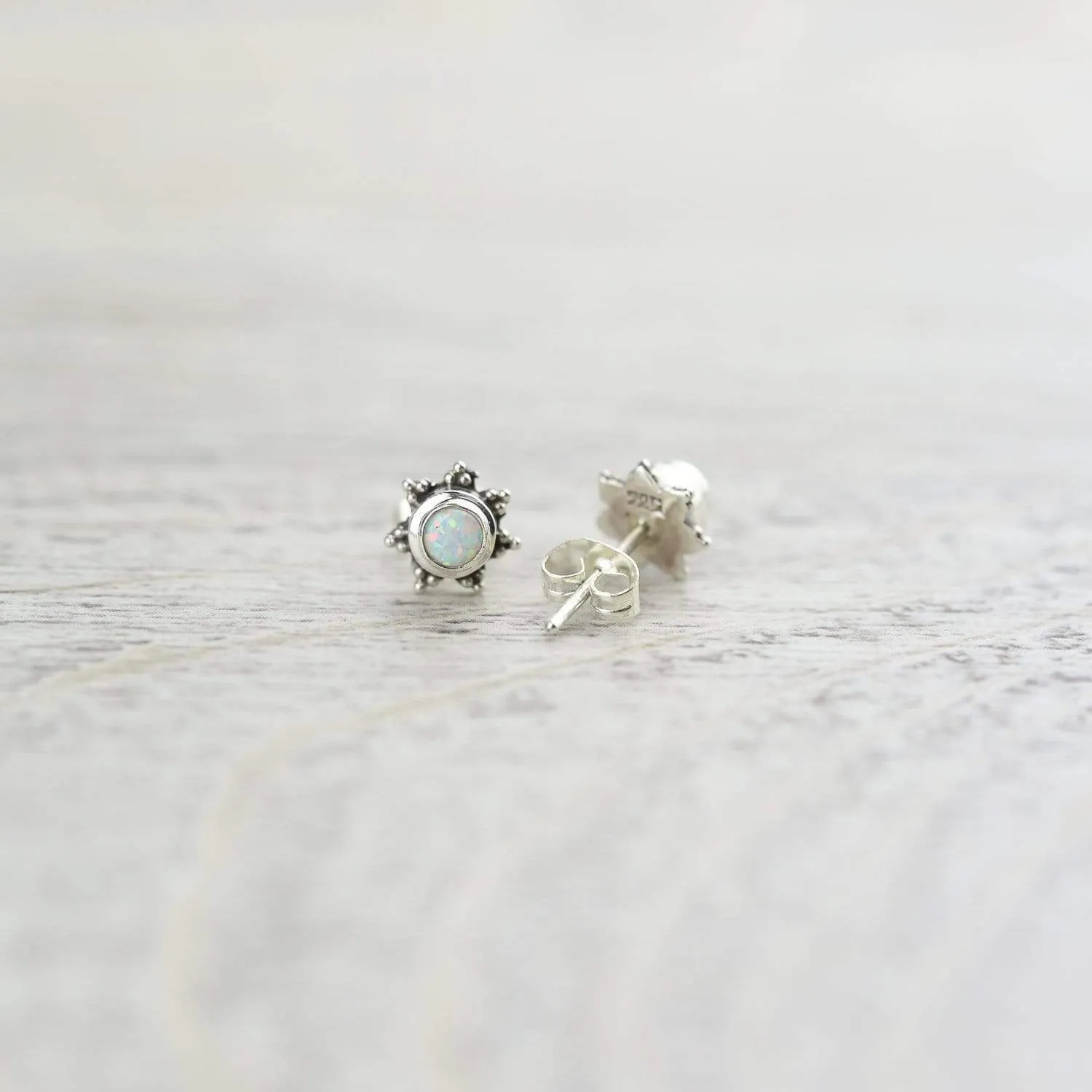 Opal Sunburst Earrings
