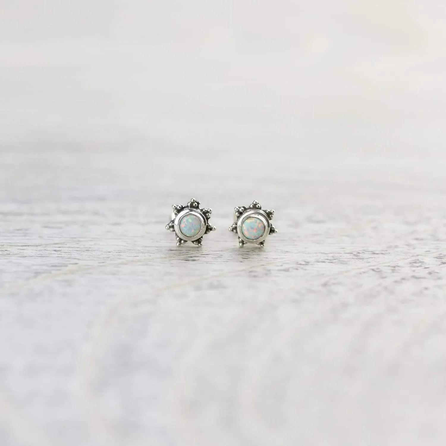 Opal Sunburst Earrings