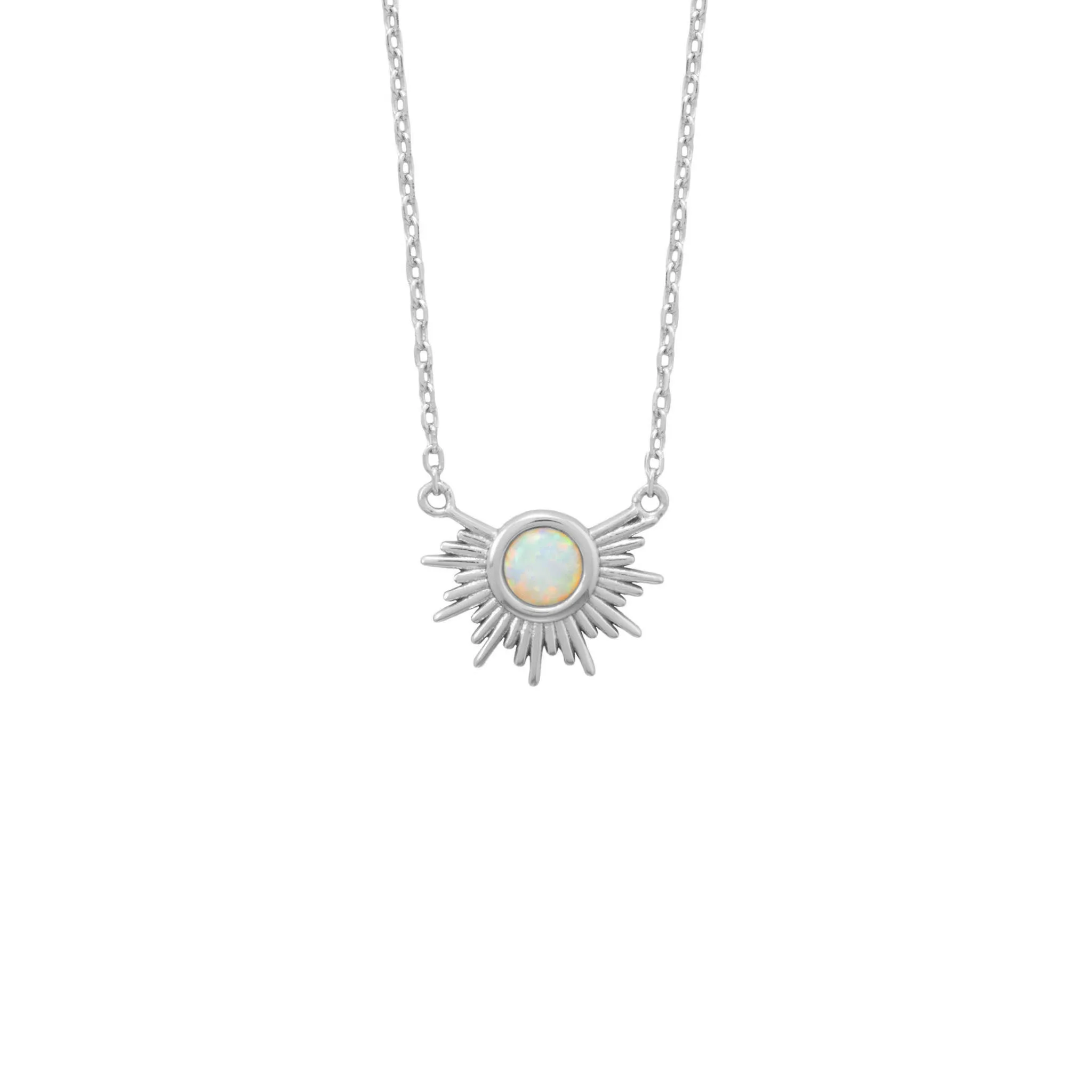 Opal Sunburst Necklace