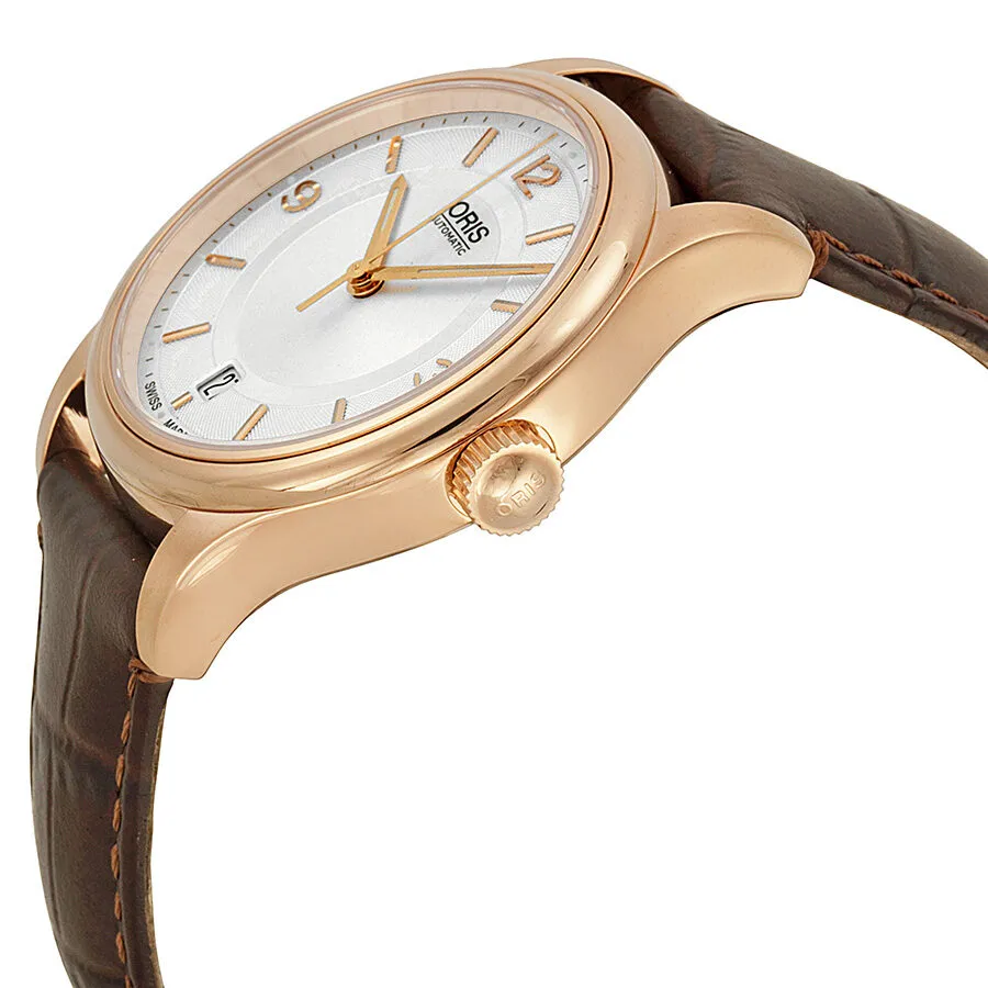 Oris Classic Date Silver Dial Brown Leather Men's Watch 733-7578-4831LS 01 733 7578 4831-07 6 18 10