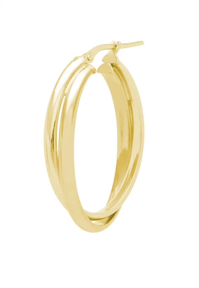 Oval Hoop Earrings - Gold