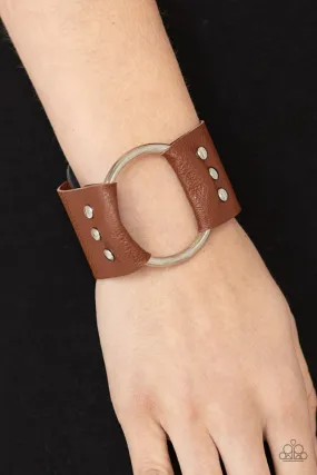 Paparazzi Bracelet ~ Moto Mayhem - Brown