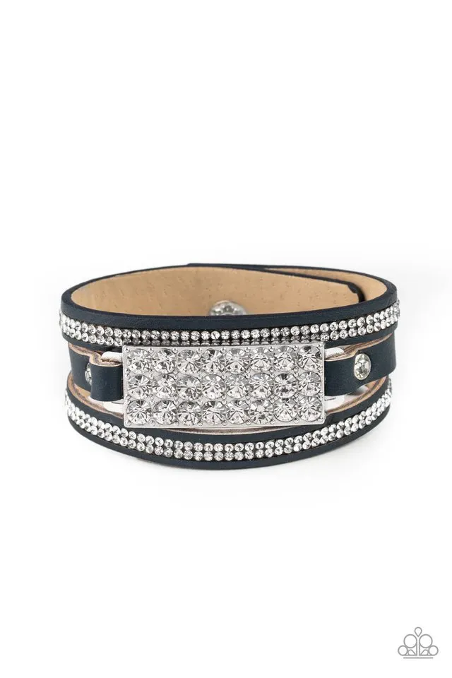 Paparazzi Bracelet ~ Shockingly Sparkly - Blue