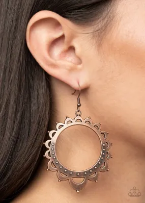 Paparazzi Earring ~ Casually Capricious - Copper