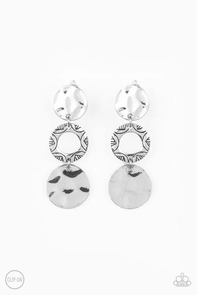 Paparazzi Earring ~ Torrid Trinket - Silver