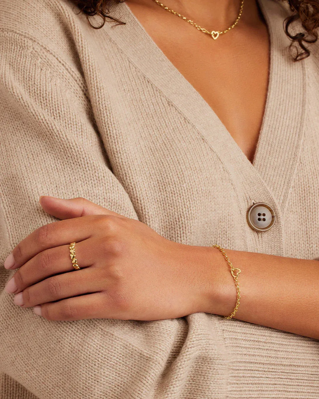 Parker Heart Gold Mini Bracelet