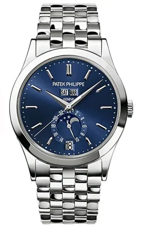Patek Philippe Complications Blue Dial 18k White Gold Men's Watch 5396-1G