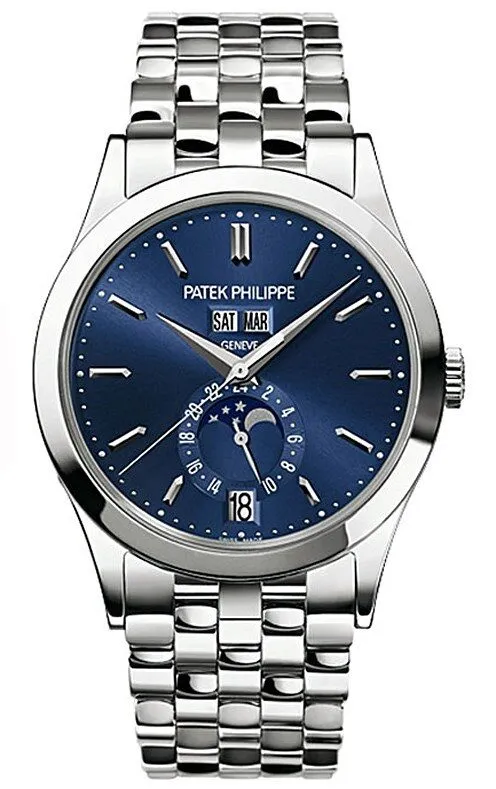 Patek Philippe Complications Blue Dial 18k White Gold Men's Watch 5396-1G