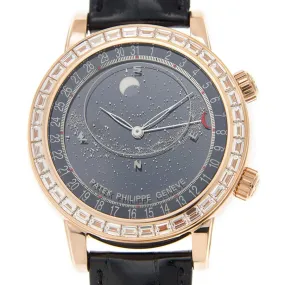Patek Philippe Grand Complications Diamond Black Dial Men's Watch 6104R-001