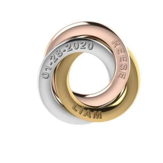 Personalised Russian Ring Necklace Gold