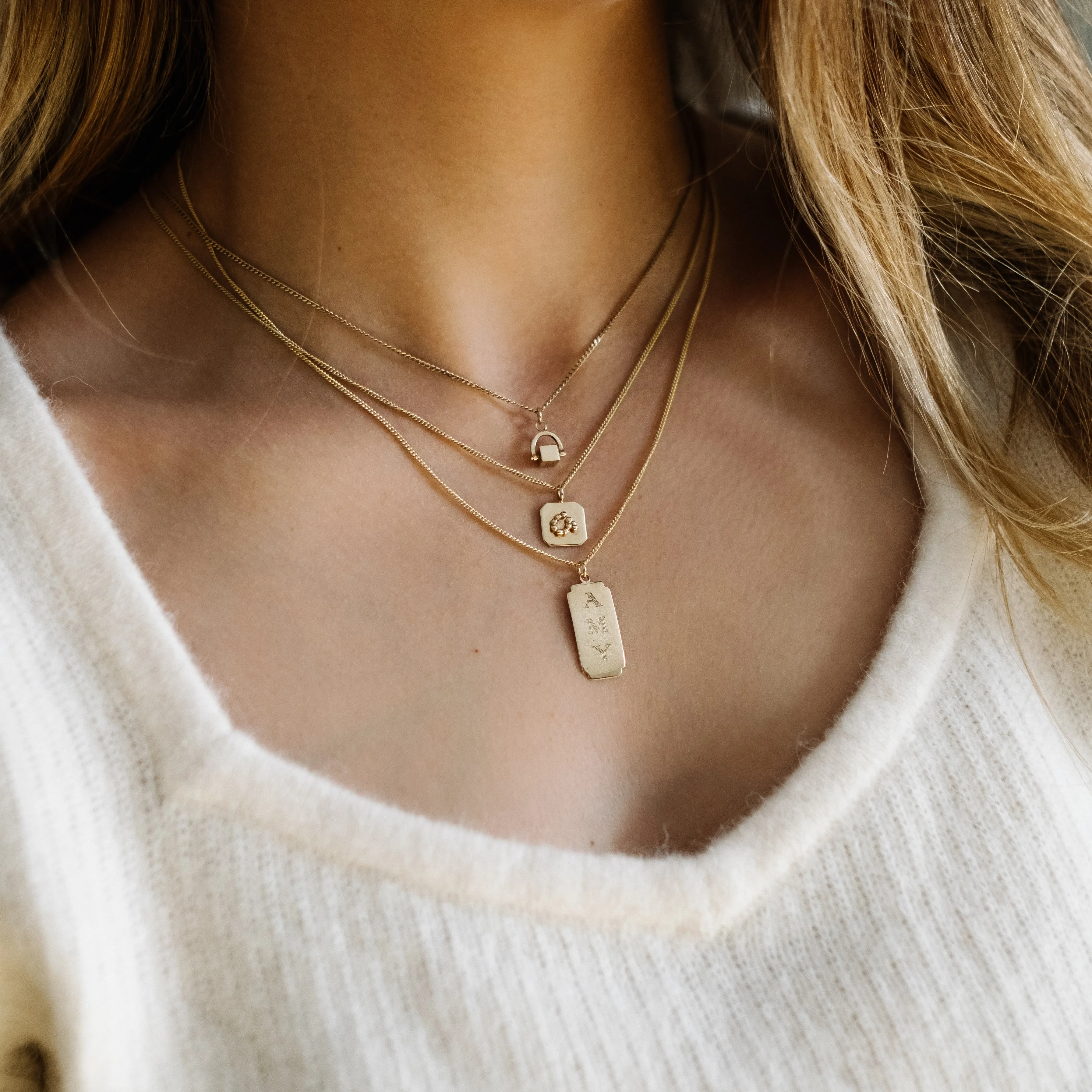 Personalised Spinning Cube Pendant necklace
