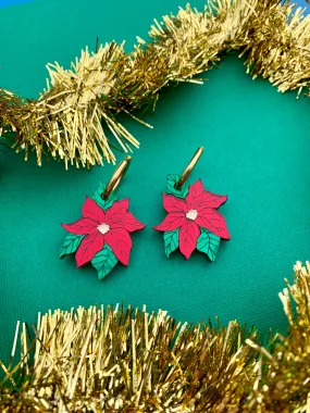 Poinsettia Earrings