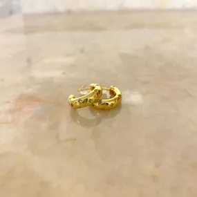 Rainbow Constellation Hoops- Gold