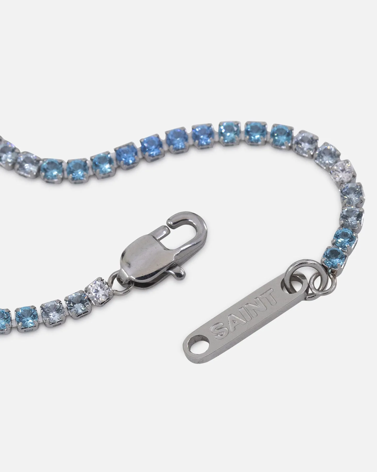 Saint Morta 2mm Micro Tennis Chain Iced White Gold