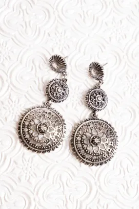 SALE! Silvertone Cascada Earrings
