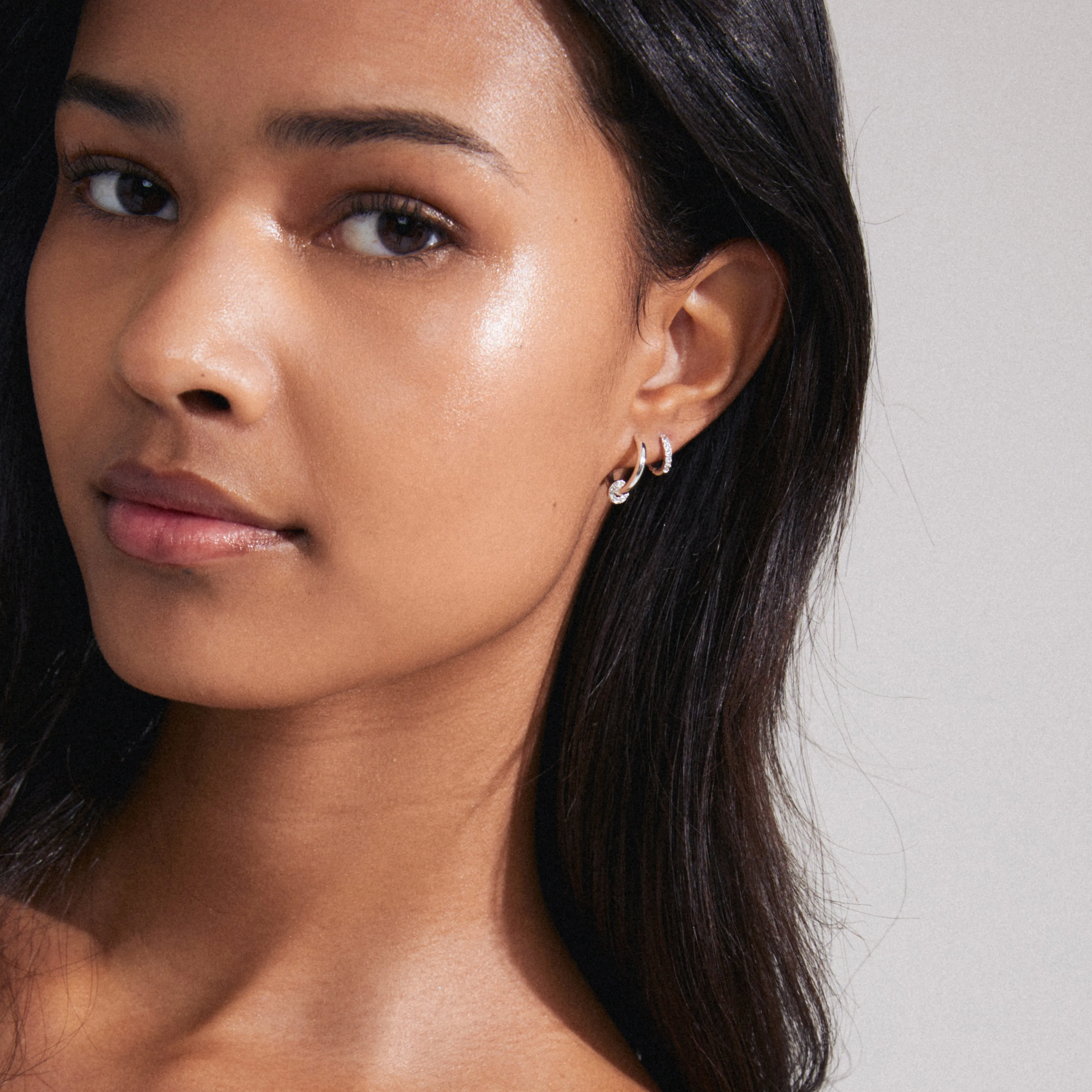 SCOTTIE earrings 2-in-1 set silver-plated