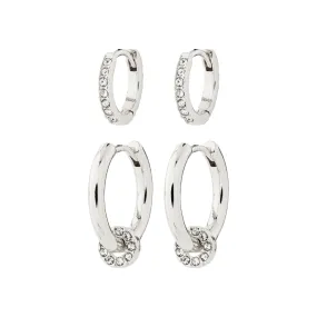SCOTTIE earrings 2-in-1 set silver-plated