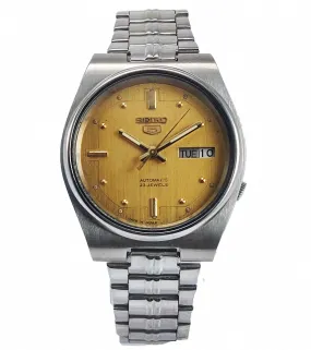 Seiko 5 Automatic 7009A  17 Jewels Golden Dial Men's Watch