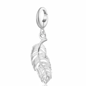 Silver Feather Charm