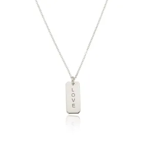 Silver Personalised Tag Necklace