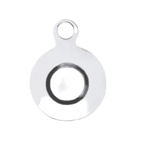 Silver Round Initial Charm - Letter O