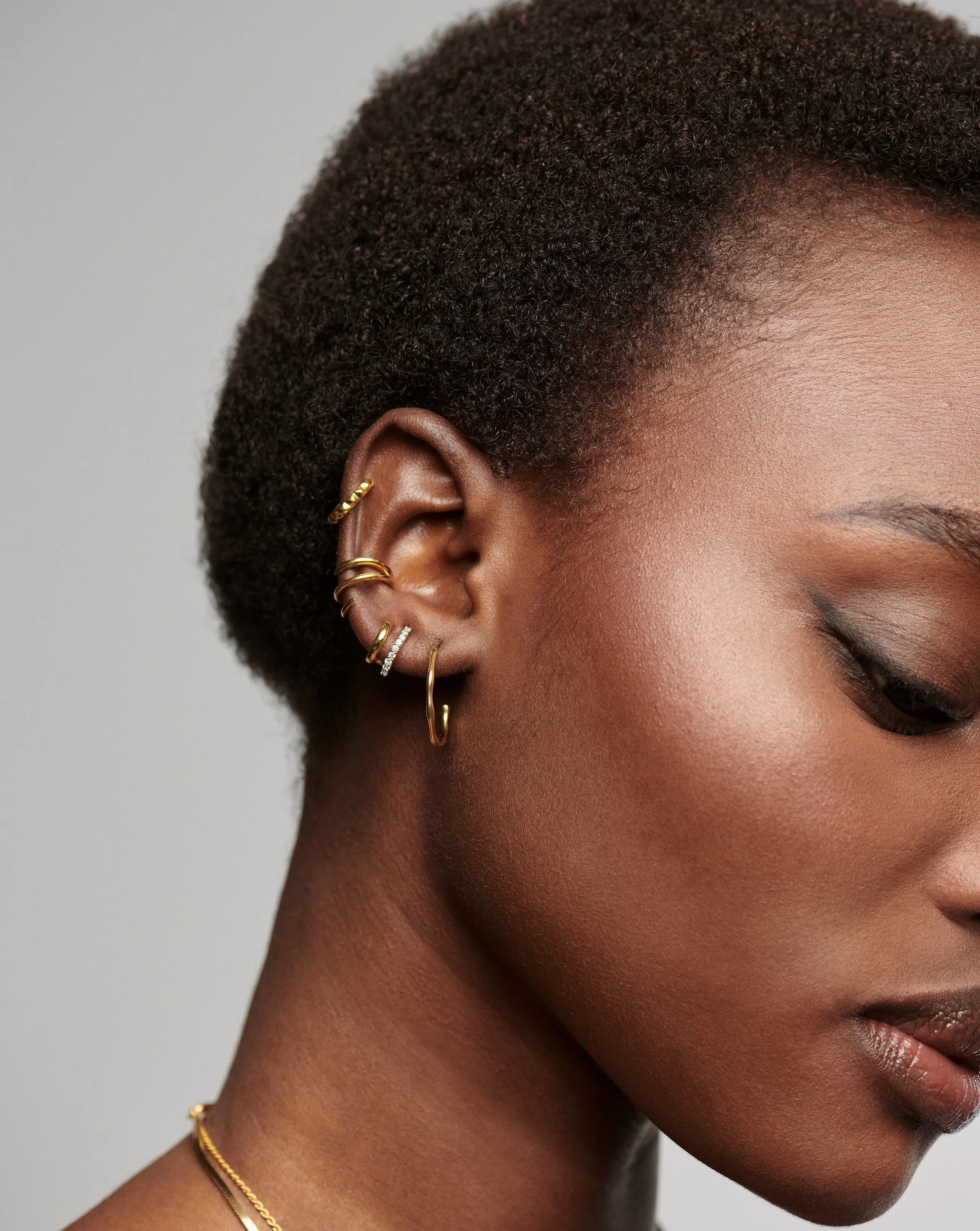 Small Molten Hoop Earrings