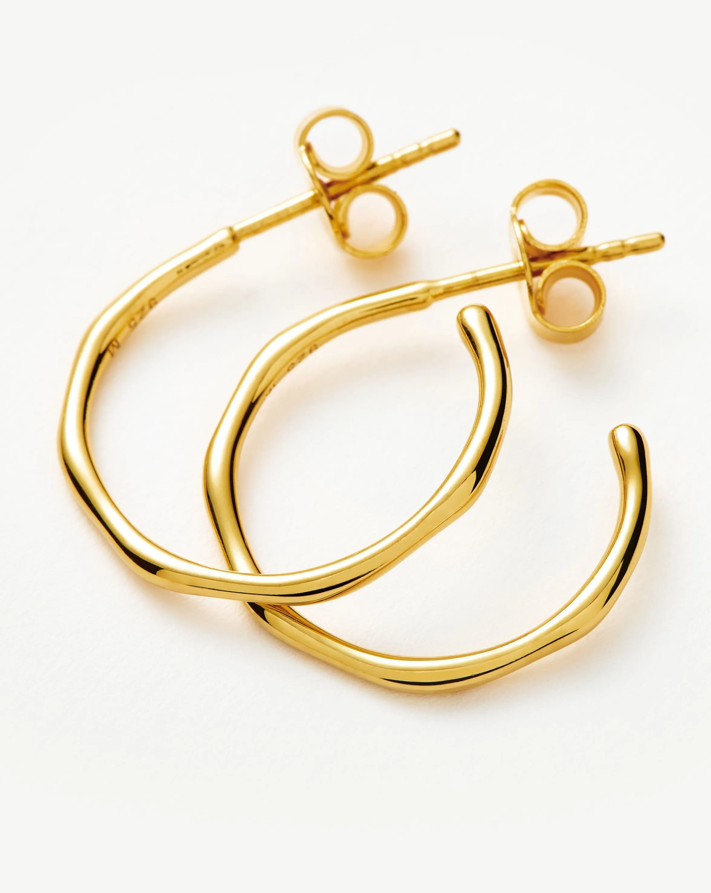 Small Molten Hoop Earrings